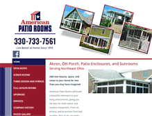 Tablet Screenshot of americanpatiorooms.com